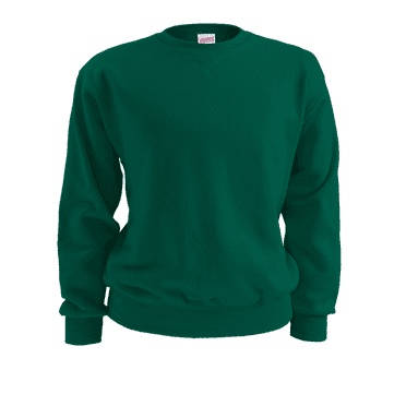 YTH CREW 9OZ FLEECE 50C/50P-B9001,B9001,DK GREEN,M