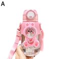 thumbnail image 4 of Lttoisl 600ml Cute Silicone Kids Straw Water Bottle, Shatterproof Plastic Toddler Drinking Cup, Leak-Proof Cartoon Design, Easy Grip, BPA-Free for Children's Hydration & Travel, Assorted Colors, 4 of 8
