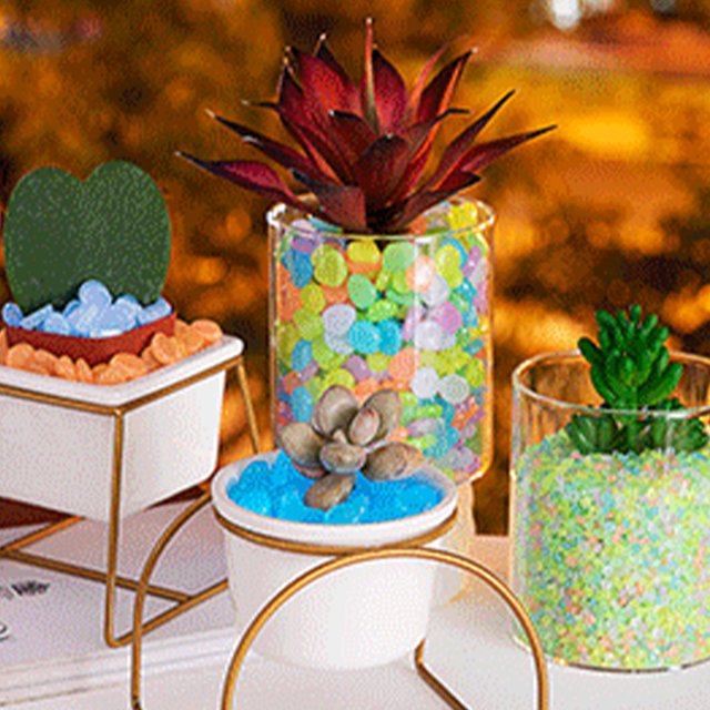 Becaristey Good Resistance Glow In Dark Rocks Wide Application For Decoration Style And Exquisite Workmanship.good Decoration bright yellow 1Set