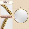thumbnail image 3 of BEAUTYPEAK 32" Round Bathroom Mirror Vanity Mirror Wall Mounted With Beaded Frame,Gold, 3 of 9