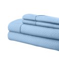 thumbnail image 1 of Martha Collection 1800 Series Embossed Deep Pocket Sheet Set - Super Soft & Wrinkle Free - Luxurious Bed Sheets Set (King, Blue), 1 of 2
