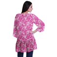 thumbnail image 4 of Moomaya Cardigan Court Imprimé en Georgette de Viscose à Manches Longues pour Femmes, 4 of 5