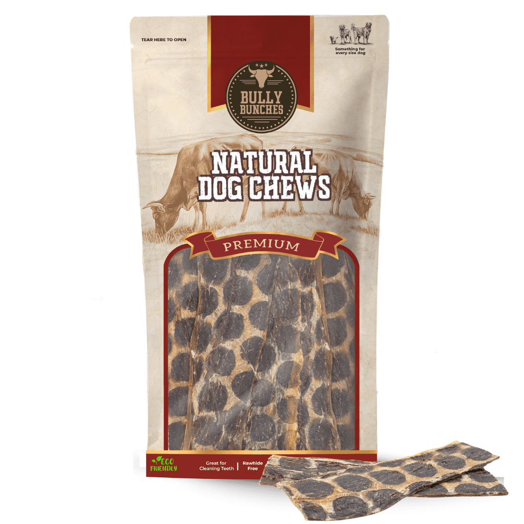 Bully Bunches 6" Beef Jerky Strips All Natural Fully Digestible Dog Chews 16 Pack
