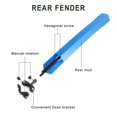 thumbnail image 2 of Bike Mudguard Set Mountain Bike Road Bicycle Long Fender Adjustable Mud Guard, 2 of 12