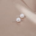 thumbnail image 1 of Pearl Stud Earrings Earrings Studs Concise Earrings Studs Stud Earrings Fashion Stud Earrings Pearl Stud Earrings 8mm Classic Style Polished Concise Earrings Studs For Women, 1 of 1