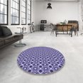 thumbnail image 4 of Ahgly Company Tapis de Zone Rond d'Intérieur Lavable à la Machine, Transitionnel, Violet Mimosa Violet, 8 Pieds Rond, 4 of 7