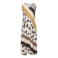 thumbnail image 4 of Pompotops Robe Longue Maxi Sans Manches à Imprimé, Col en V, Poches, Décontractée pour Femmes, Grande Taille, 4 of 8