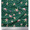 thumbnail image 1 of Soimoi Poly Georgette Fabric Flower & Leaves Watercolor Printed Fabric 1 Yard 42 Inch Wide, 1 of 3