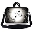 thumbnail image 1 of LSS Sac Pochette pour Ordinateur Portable 17-17,3 Pouces Compatible avec Acer, Asus, Dell, HP, Sony, MacBook et Plus / Étui de Transport avec Poignée et Bandoulière Ajustable, Papillon à Dégradé Contrasté Foncé, 1 of 4