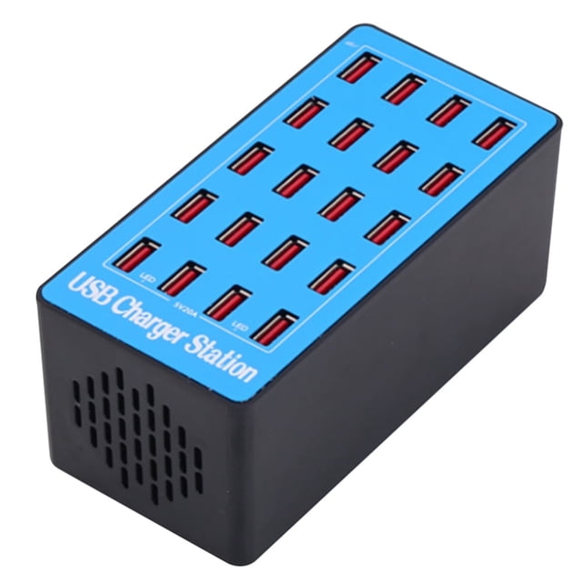 20 Ports USB Charger Hub Quick Charge 3.0 Station Phones Power Adapter USB Hub Charger Charging Dock Station Accessories Phones Tablets Desktop Travel 20 Ports Quick US Plug