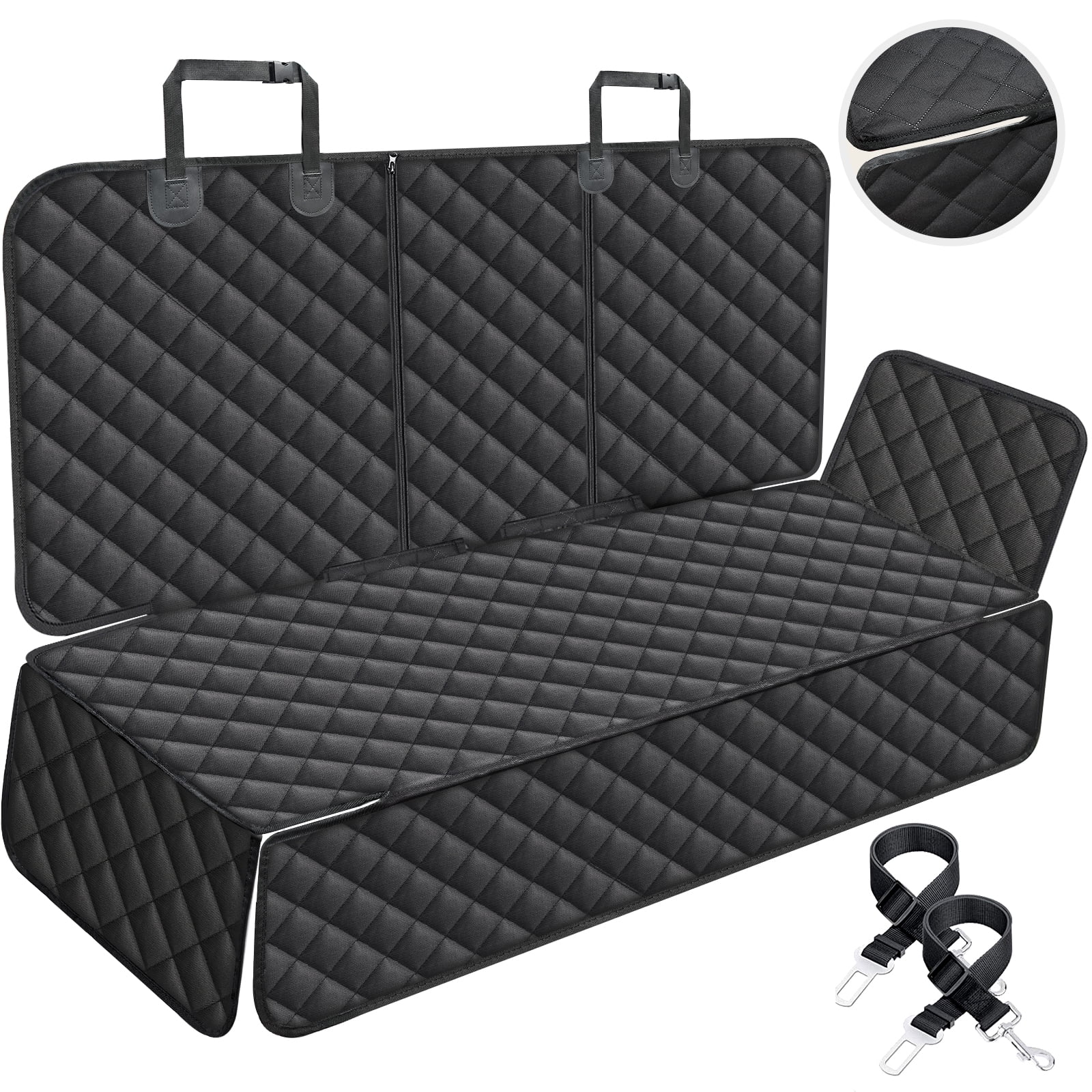 Car Pet Seat Cover, Waterproof and Non-slip, Suitable for Middle Seat Belt, Fits Most Cars, Trucks and SUV MPV