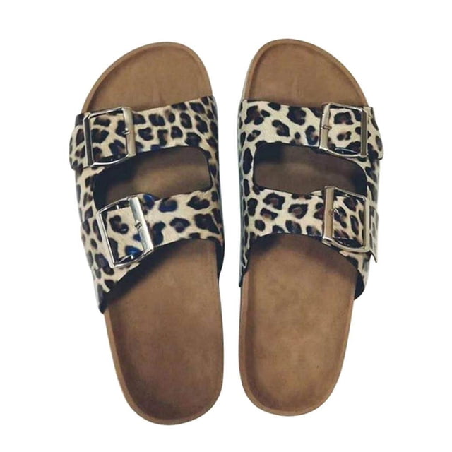 Women's Two Strap Slide Sandals Non-slip Beach Sandals Fashion Flat Slippers