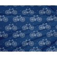 thumbnail image 4 of oneOone Polyester Lycra Fabric Dot & Bicycle Block Print Sewing Fabric BTY 56 Inch Wide, 4 of 4
