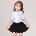 thumbnail image 2 of Girls Mini Pleated Skort - Ruffle Tutu Skirt with Shorts Underneath - Polyester Spandex, Elastic Waist - Summer/Dance/Party, 2 of 4
