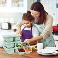 thumbnail image 3 of 1PC Snack Containers Reusable Bento Snack 4 Compartments Meal Acrylic Containers Vacuum Coffee Canister Fridge Containers for Organizing Three Compartment Food Container Toddler Lunch Container, 3 of 3