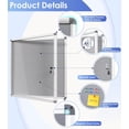 thumbnail image 3 of Fabric Bulletin Board Enclosed WallMounted Display Case for Office Classroom Home x(xA), 3 of 9