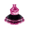 thumbnail image 3 of inhzoy Robe de Danse Ballet en Tulle à Sequins pour Filles, Performance Jazz Latine, Rose 8, 3 of 5