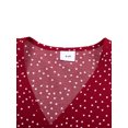 thumbnail image 4 of Kmbangi Robe à Pois Rouges pour Maman et Moi, Manches Courtes, Col en V, Ourlet à Volants, Été, Décontractée, Ligne A, Parent-Enfant, 4 of 9