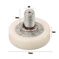 thumbnail image 2 of 8Pcs Plastic Drawer Pulley Replacement Wheels Bearing Small Pulley With Nuts Shower Room Pulley Rollers Runners Hardware, 2 of 8
