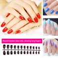 thumbnail image 3 of facefd Fake Nail Set Glossy French Style Scratch Resistant Press-on Fingernails Strong Viscosity Adjustable Solid Manicure Stickers Type 1 Type 3, 3 of 6