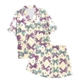 thumbnail image 1 of WEAIXIMIUNG Children's Girls Bow Printed Short Sleeve Shorts Two Piece Pajama Set 12-13 Years, 1 of 3