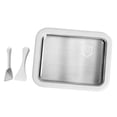 thumbnail image 3 of Lipstore Ice Cream Maker Pan, with 2 Spatulas Kitchenware Compact DIY Home Use Yogurts Machine Ice Cream Cold Plate for Sorbet Yogurt White, 3 of 8