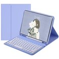 thumbnail image 1 of MYKOMI Color Keyboard for Samsung Galaxy Tab S8 Plus / S7 FE 2021 / S7 Plus 12.4 Inch Keyboard Case Cute Round Key Wireless Movable Keyboard Cover with S Pen Holder, 1 of 7