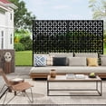 thumbnail image 4 of YUSAZENS 47x72 Inch Galvanized Steel Garden Screen Panel Square Hole Pattern Metal Privacy Fence for Backyard Patio Outdoor Decorative Partition, 4 of 8