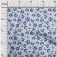 thumbnail image 2 of oneOone Rayon Medium Blue Fabric Floral Sewing Material Print Fabric By The Yard 56 Inch Wide, 2 of 4