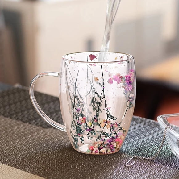 YHDSYY Big Sale! Insulated Double-layer Glass Cup With Handle High Borosilicate Transparent Glass Cup Hot And Cold Water Cup Coffee Cup Clearance Sales Today Deals Prime