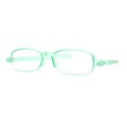 thumbnail image 1 of Adjustable Lens Angle Plastic Rectangular Reading Glasses Green +1.50, 1 of 4
