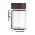 thumbnail image 3 of Dvkptbk storage jar Kitchen Storage Sealed Borosilicate Heatproof Glass Jar with Maple Wood Coffee Grain Tea Container, 3 of 7