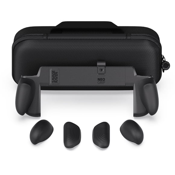Savage Raven by Skull & Co. NeoGrip Ensemble : une Coque Rigide Ergonomique avec Poignées Remplaçables [pour Convenir à Toutes les Tailles de Mains] pour Nintendo Switch 2 avec m