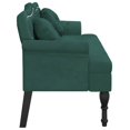 thumbnail image 3 of vidaXL Bench with Cushions Dark Green 120.5x65x75 cm Velvet, 3 of 6