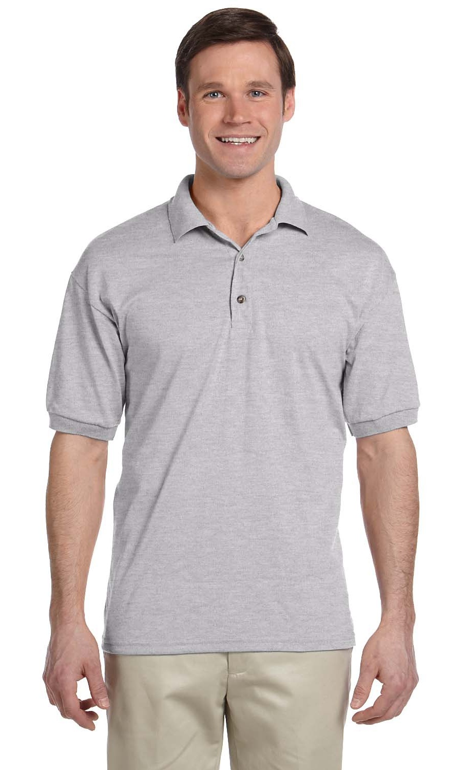 Gildan Polo Adulte 6 oz, Maillot 50/50 - Gris SPORT - 2TG