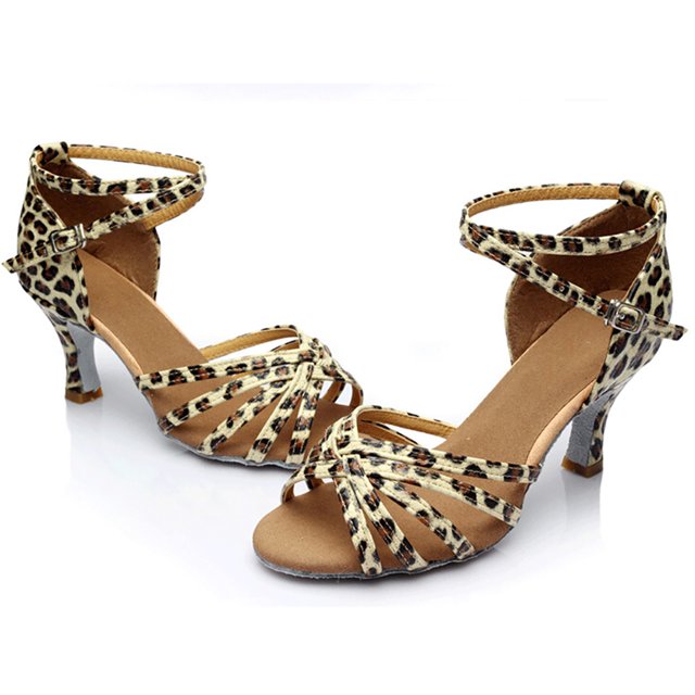 Kcodviy Chaussures de Danse Latine Femmes Sandales Tendance pour Femmes Sandales de Salsa de Danse de Salon Sandales à Lacets pour Femmes Sandales de Bal pour Femmes