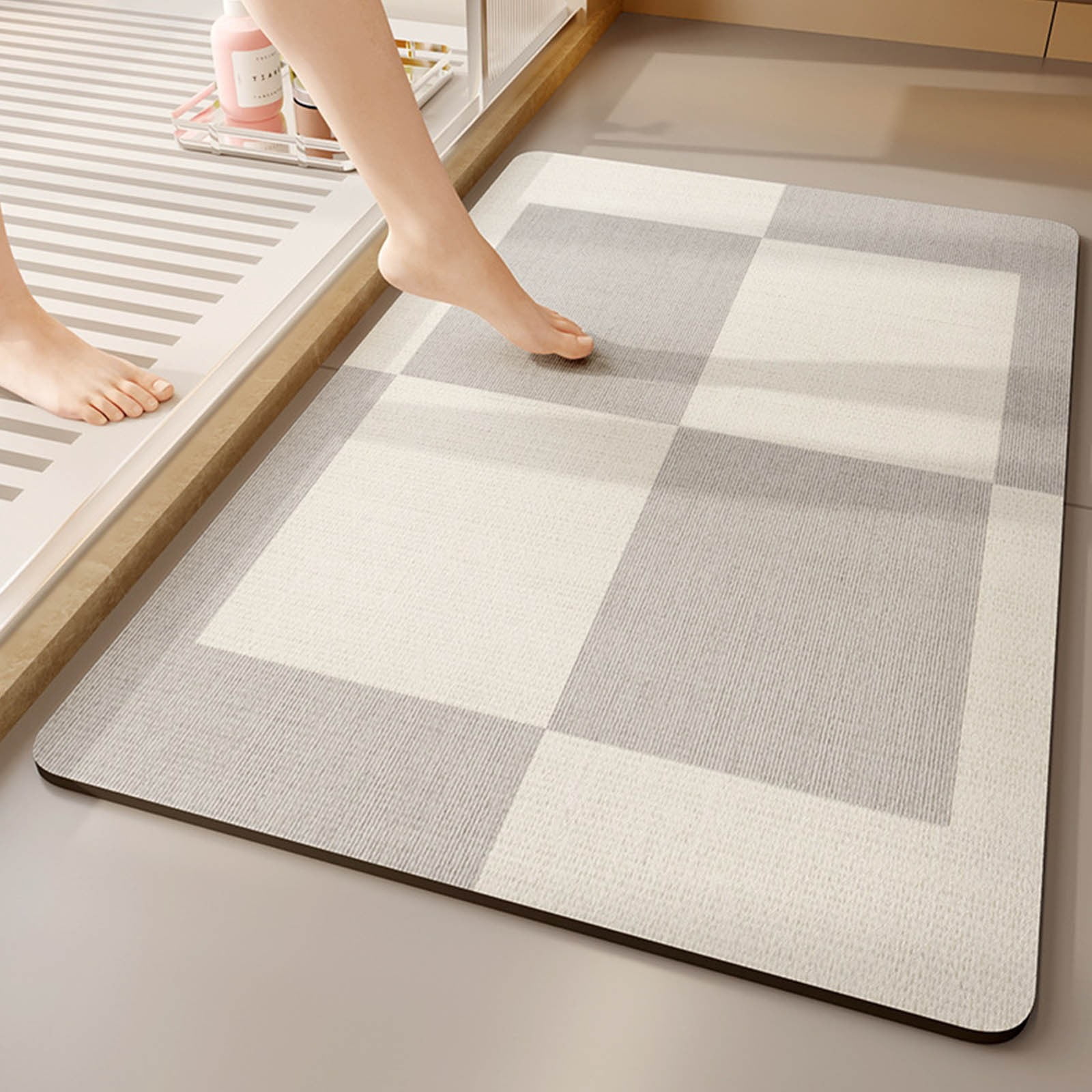 Dvkptbk Bath Mat Non Slip Floor Mat for Bathroom Entrance, Water Absorption for Bathroom Entrance, Foot Mat for Bathroom Entrance, Toilet Carpet Bathroom Rugs on Clearance