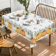 thumbnail image 2 of Fall Tablecloth 60x84 Inch Rectangular, Thanksgiving Autumn Harvest Orange Pumpkin Buffalo Plaid Table Cover for Party Picnic Dinner Decor, 2 of 5