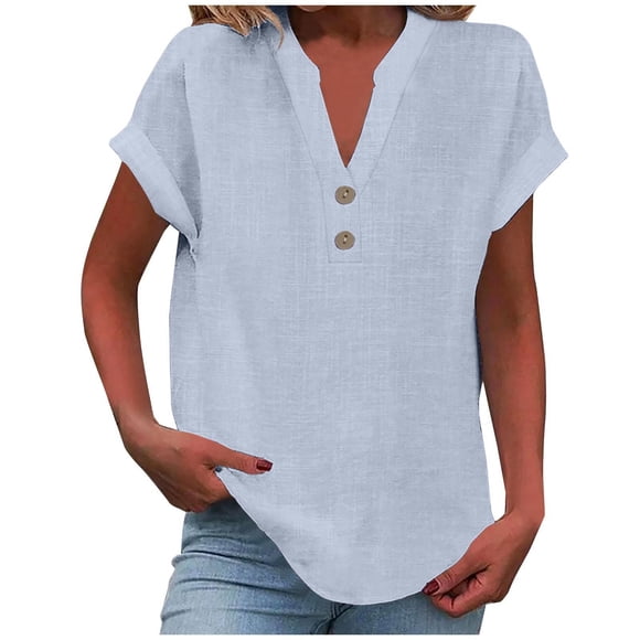 2025 Débardeur d'Été pour Femmes Ample Nohow Chemise Ajustée Plissée Col en V Demi-Chemises Haut Sans Manches Ourlet Arrondi Hauts à Oeillets pour Femmes