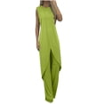 thumbnail image 1 of Ensemble en Lin pour Femmes, Mode d'Été, Décontracté, Ample, Col Rond, Sans Manches, Uni, Jambes Larges, 1 of 6