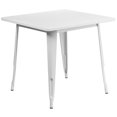 thumbnail image 2 of Bowery Hill Table à Manger en Métal Blanc Carré Intérieur-Extérieur 31,5 Pouces Non Assemblée, 2 of 9
