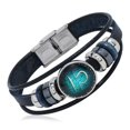 thumbnail image 2 of AMERTEER Bracelet Breloques Signe du Zodiaque Rétro en Cuir Tressé à la Main 12 Constellations, 2 of 6