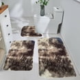 thumbnail image 1 of EGNMCR Area Rug, Mixed Color Bath Mats 3 Set Winter Bathroom Rugs For 3 Pcs Toilet Mats Universal Soft Comfort Water Absorption Non Slip Thick Machine Washable Easy To Dry Dark Carpets Suits, 1 of 7
