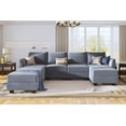 thumbnail image 4 of HONBAY Sectional Sofas, Bluish Grey Wood, 4 of 7