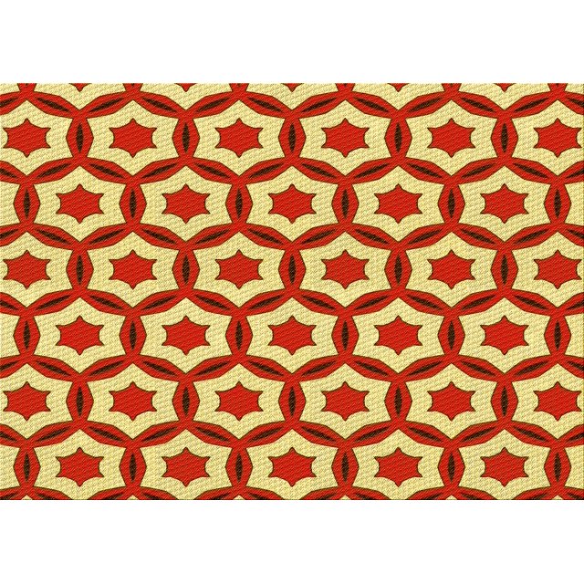 Ahgly Company Tapis Rectangulaire Lavable en Machine Rouge Transitionnel, 7 Pieds x 10 Pieds