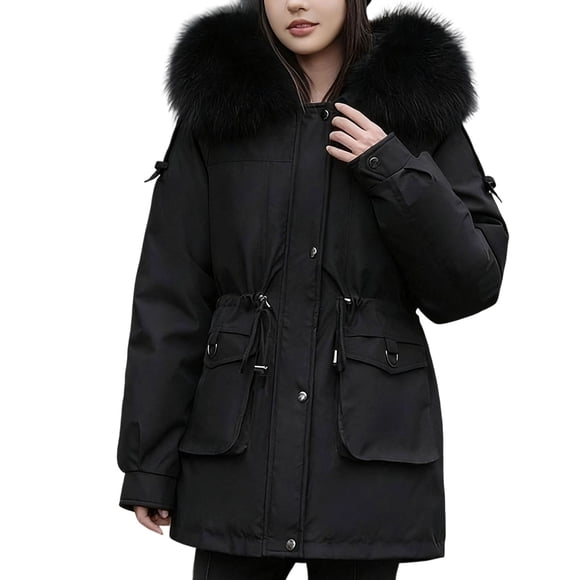Lovzfmll Winter Clothing for Women, Fleece Parka Short Puffer Casual Outerwear Quilted Jackets Winter Coats Outerwear Coats
