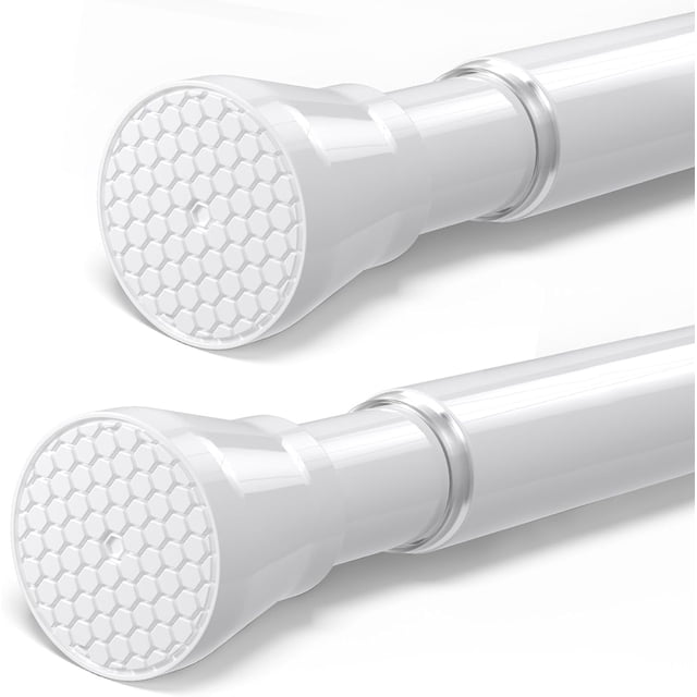 Shower Curtain Rod to Shower Curtain Rod No Drilling Adjustable Tension Curtain Rod for Windows Pressure Spring Curtain Rod for Doorway Kitchen