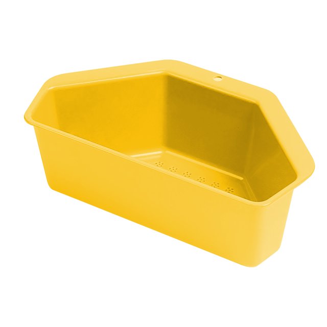 Oleegame 1PC Spoon And Lid Rest Kitchen Leaking Basket Triangular Kitchen Waste Leaking Basket Sink Side Shelf Yellow