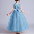 thumbnail image 4 of LOVZFMLL Jupe Princesse à Nœud pour Filles, Été, Manches Courtes, Volants, Dentelle, Col Rond, Broderie, en Maille, 4 of 5