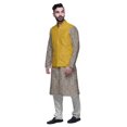 thumbnail image 2 of Atasi Ensemble Kurta Pyjama Ethnique Classique à Manches Longues Imprimé pour Hommes Tenue Décontractée, 2 of 5